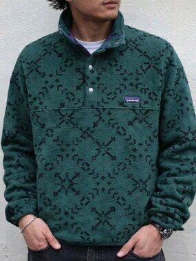 Patagonia Vintage Fleece‎ Synchilla Snap-T Sno Spruce Hunter Green Size XS